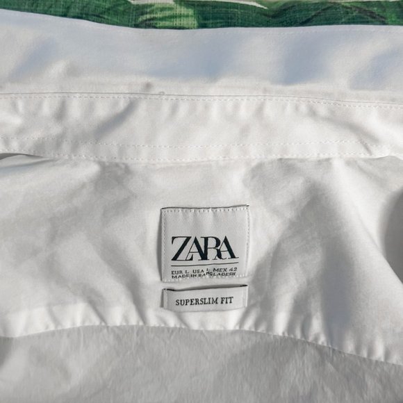 Zara Men's super slim fit white button up - Picture 5 of 6